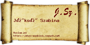 Jáksó Szabina névjegykártya