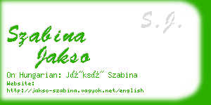 szabina jakso business card